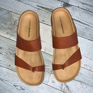 Lucky Brand Harribel brown leather sandals- Women’s 8.5